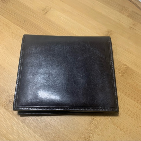 Leather Billfold ID Wallet Dark Brown 22 Card Slots Tri-Fold - Picture 7 of 7